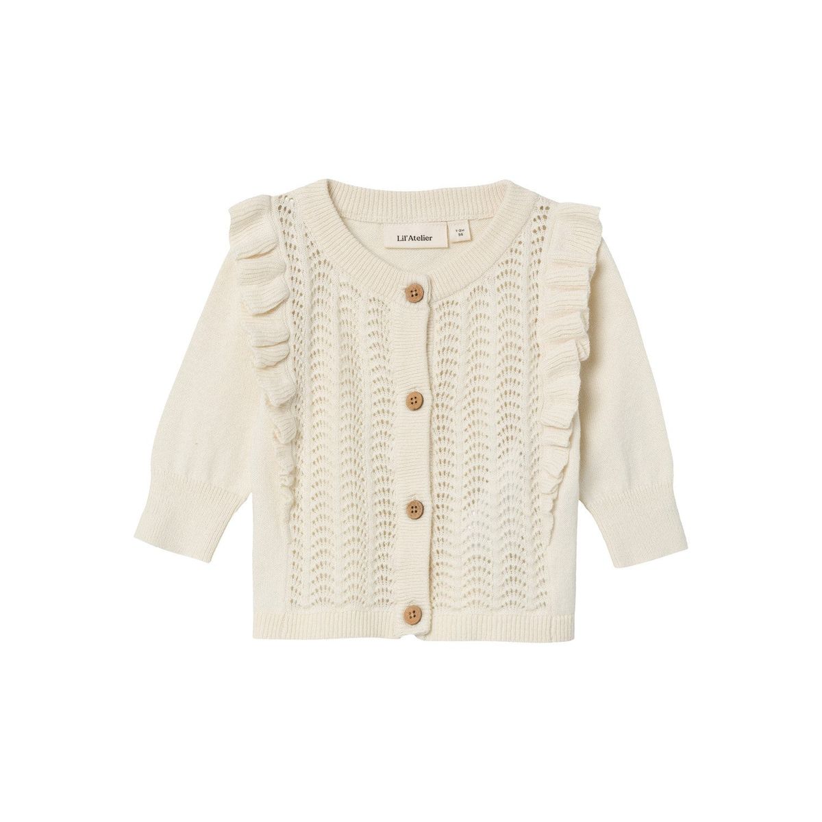 Lil Atelier Hija Knit Cardigan - Turtledove - 56 cm