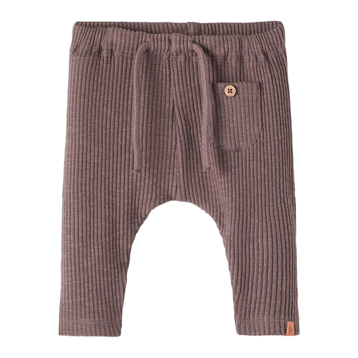 Lil Atelier Rajo Rib Loose Pant - Plum Truffle - 56 cm