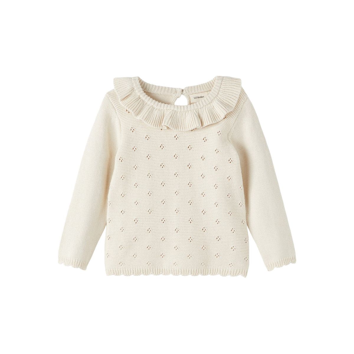 Lil Atelier Laguna LS Knit - Turtledove - 92 cm