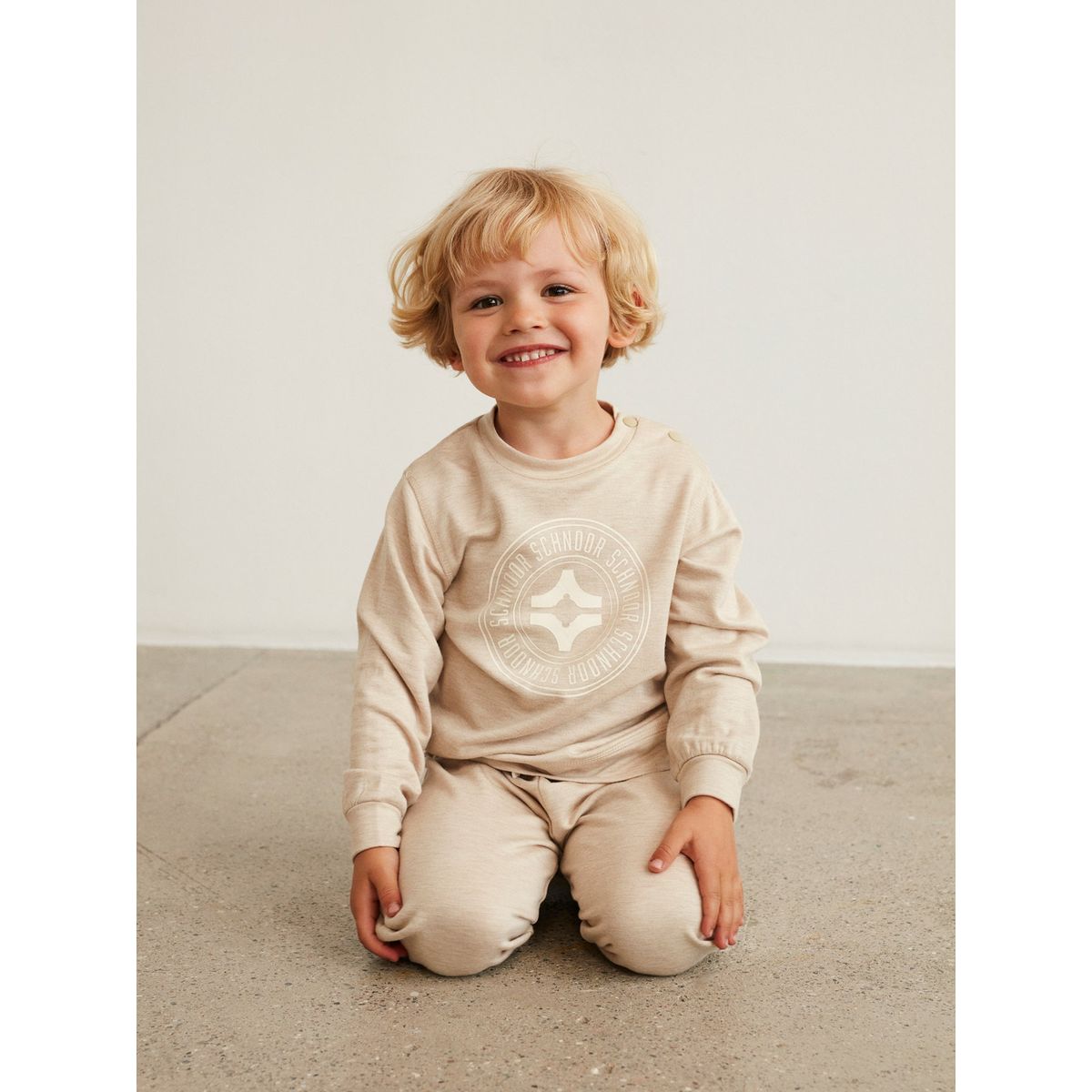 Petit By Sofie Schnoor Sweat Shirt Light Beige - 74 cm