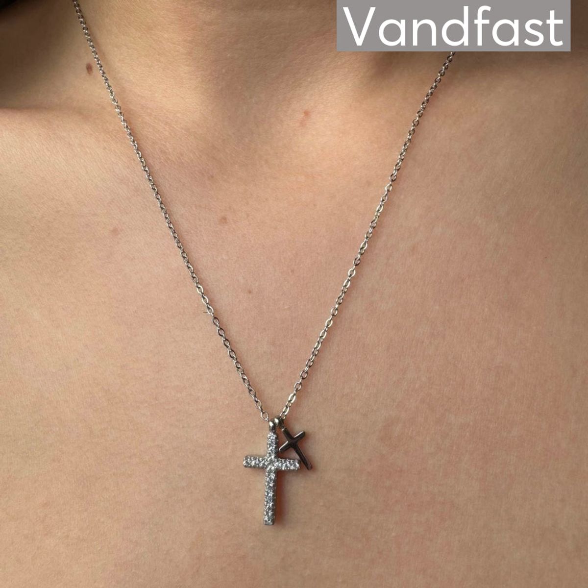 ANNEBRAUNER Double Cross Necklace