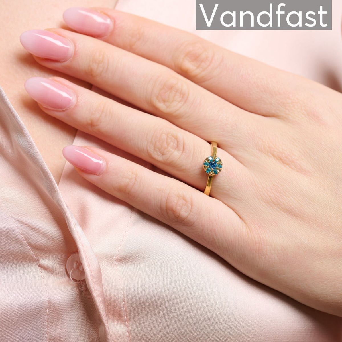 ANNEBRAUNER Flower Ring Blue - 66