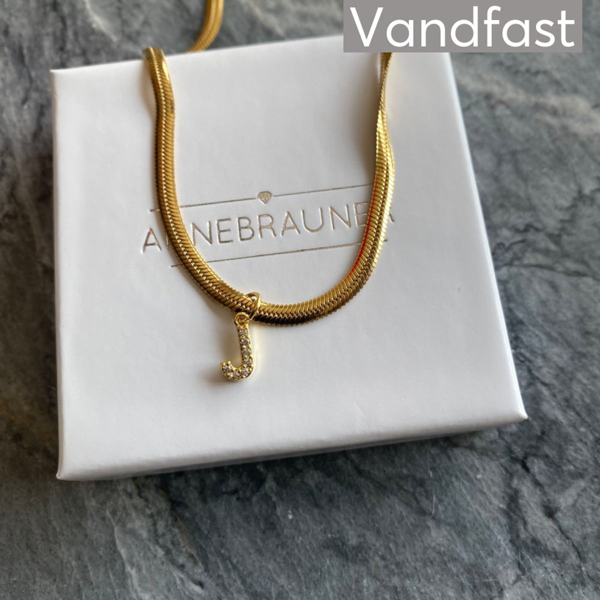 ANNEBRAUNER Snake Letter Necklace - J