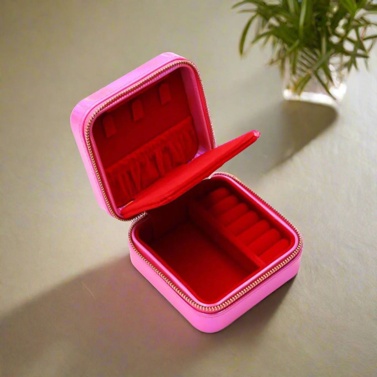 ANNEBRAUNER Jewellery Travel Box Hot pink