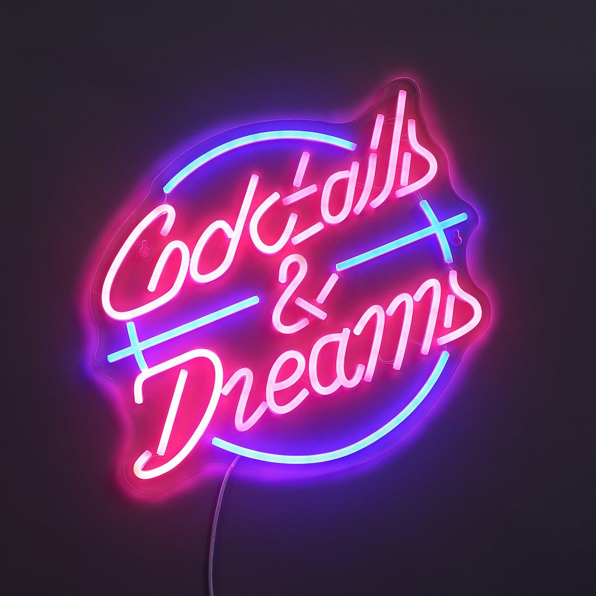 Lightish Cocktails And Dreams Neon Væglampe