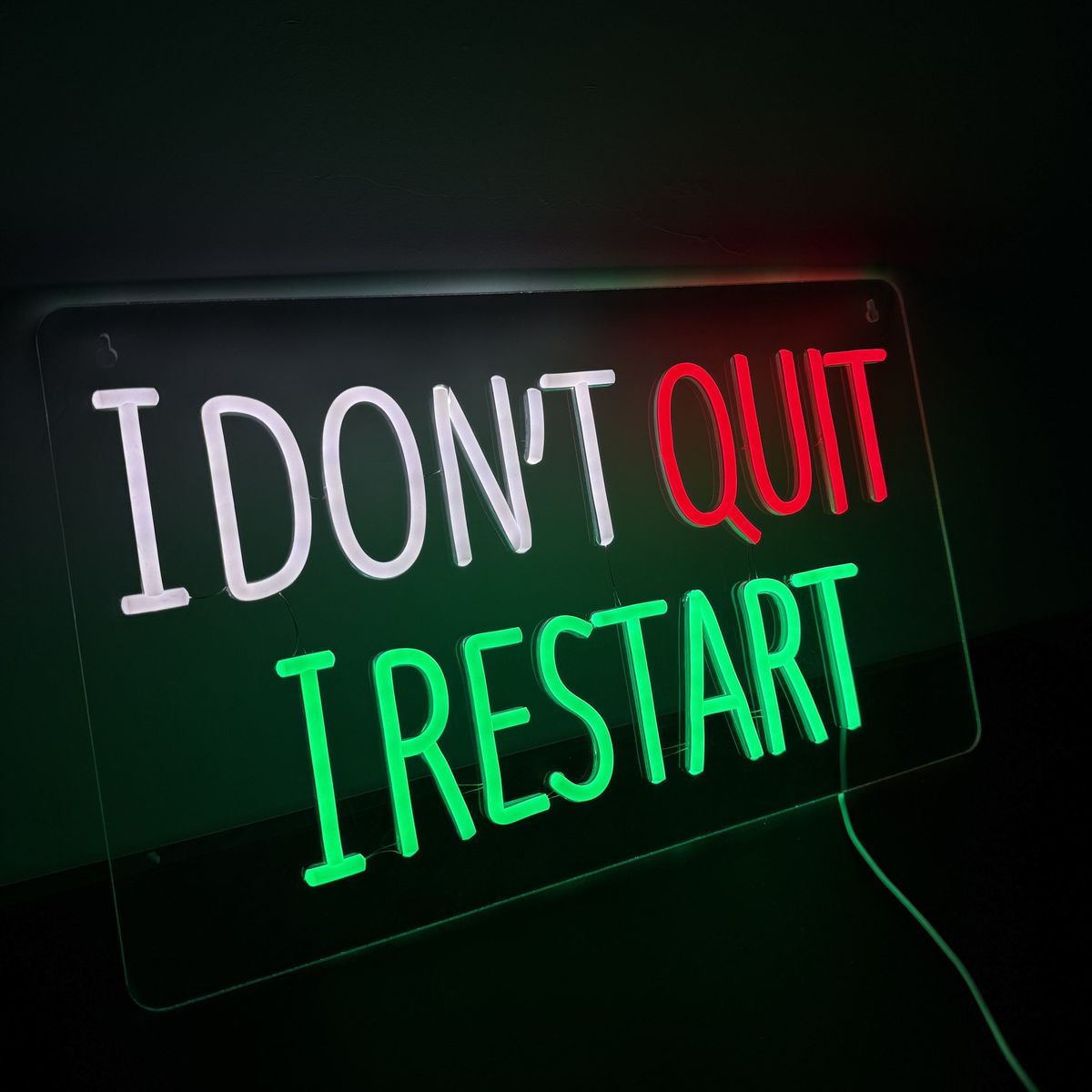 Lightish I Dont Quit Restart Neon Væglampe