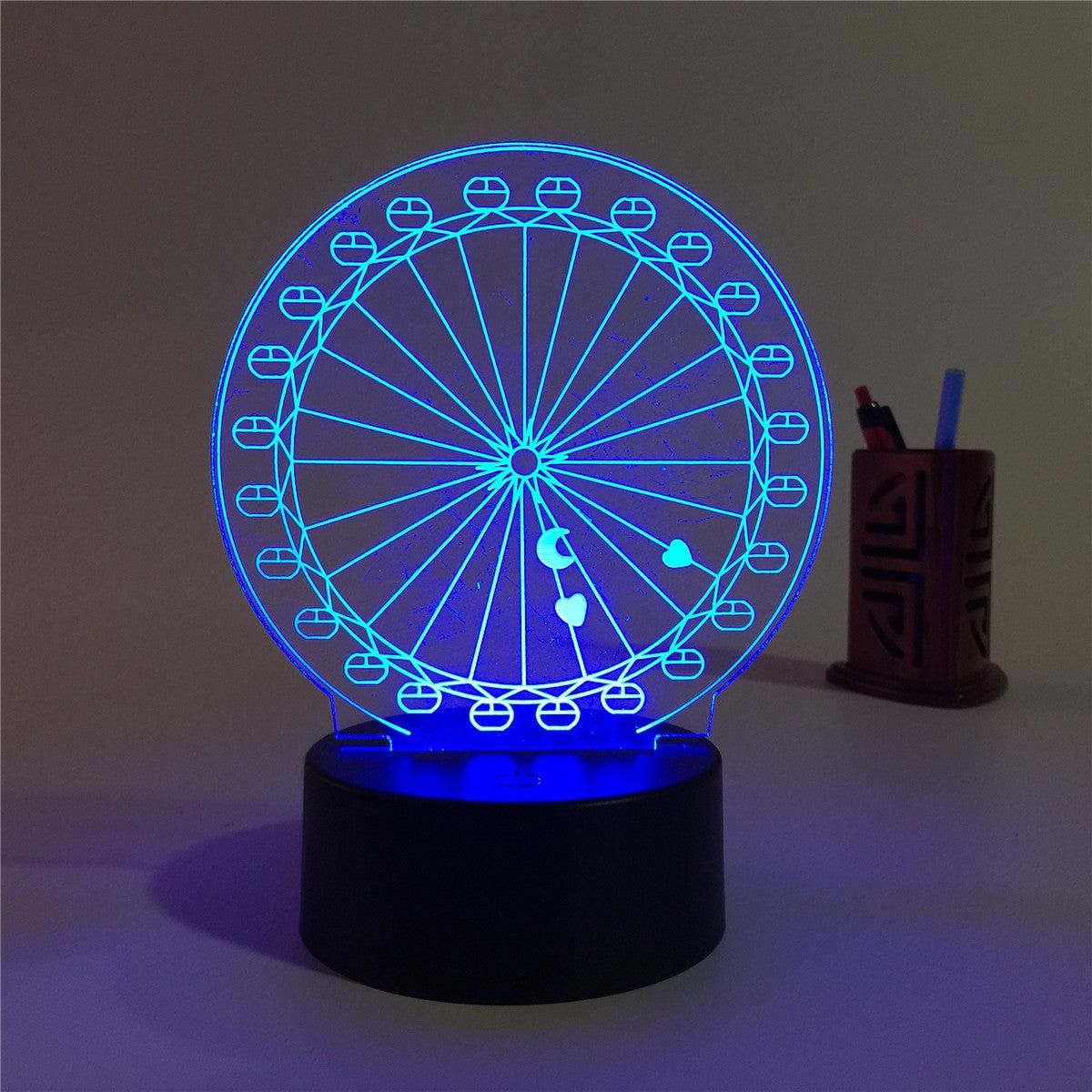 Lightish Ferris Wheel 3d Bordlampe