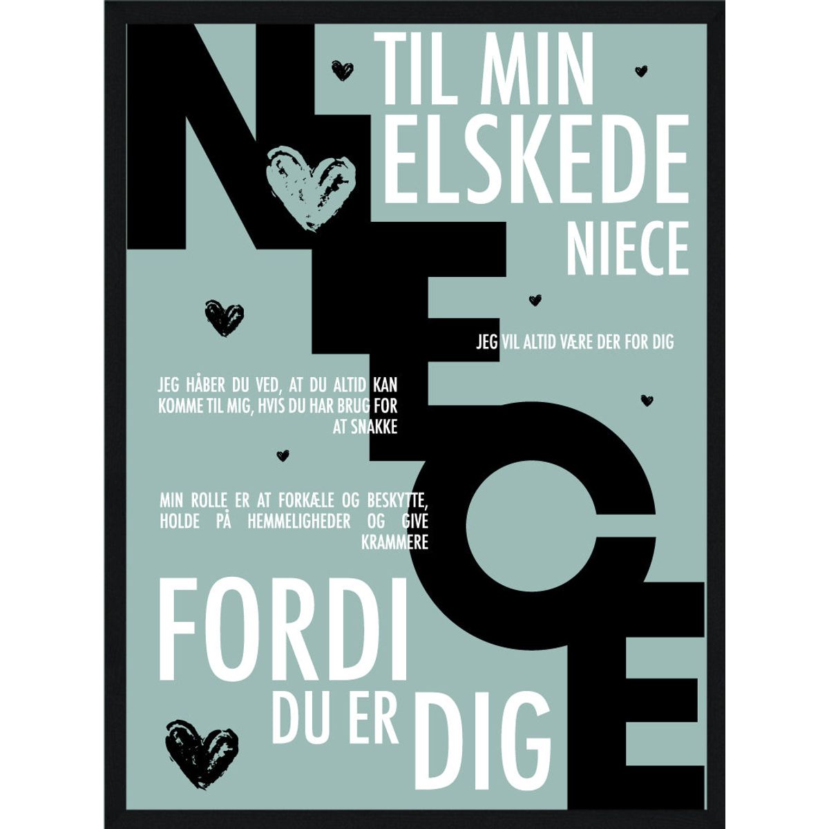 Niece plakat - Personlig plakat