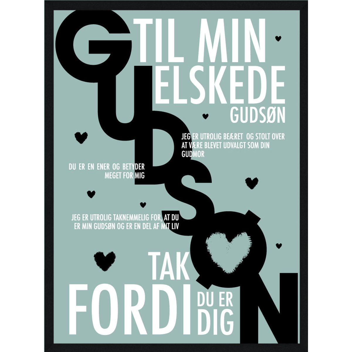 Gudsøn plakat - Personlig plakat