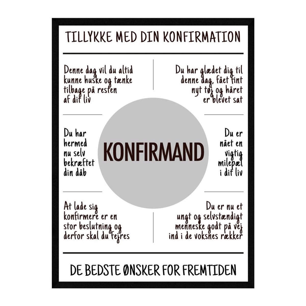 Konfirmation / konfirmand plakat