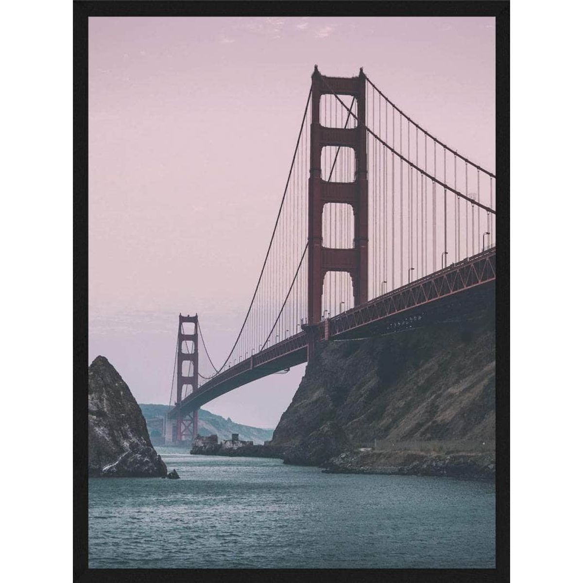 Golden gate fra søsiden plakat