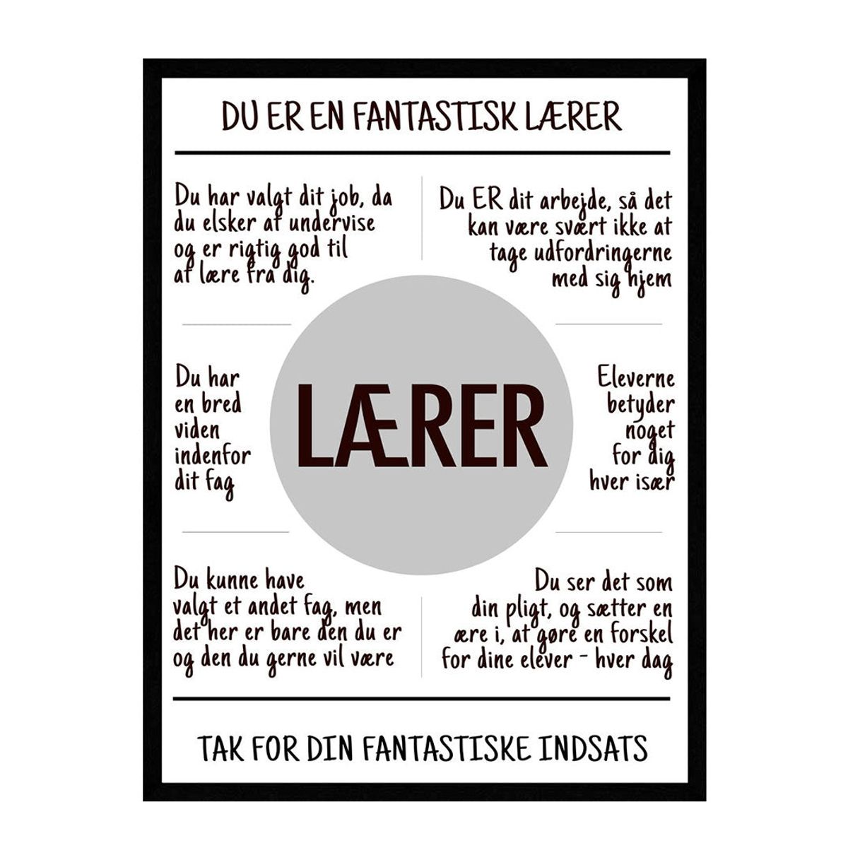 Lærer plakat