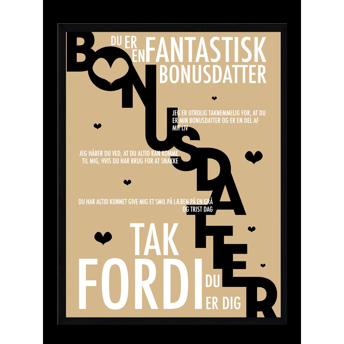 Bonusdatter plakat - Personlig plakat