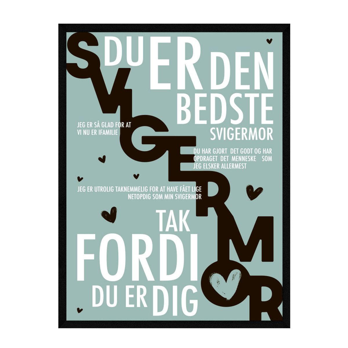 Svigermor plakat - Personlig plakat