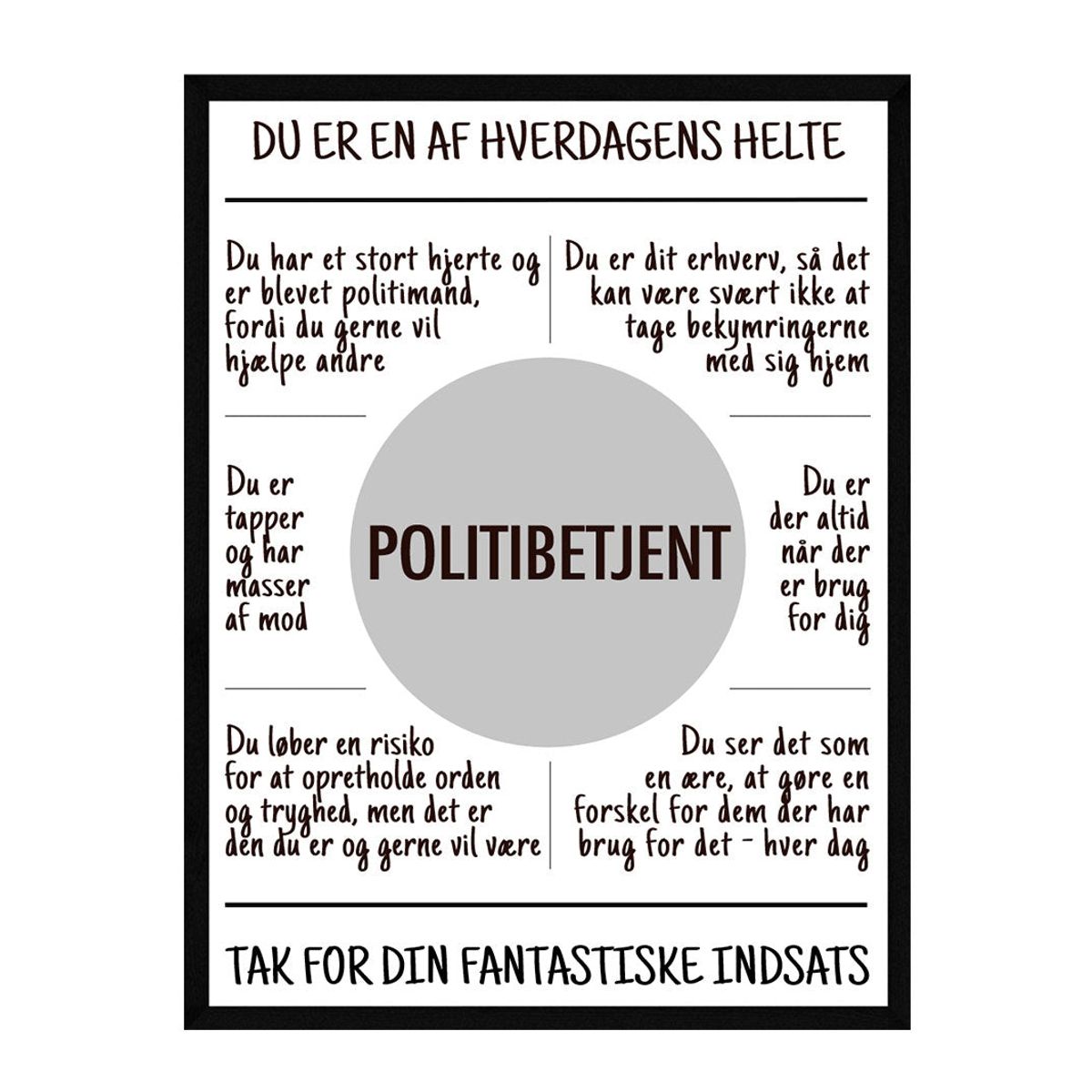 Politibetjent plakat