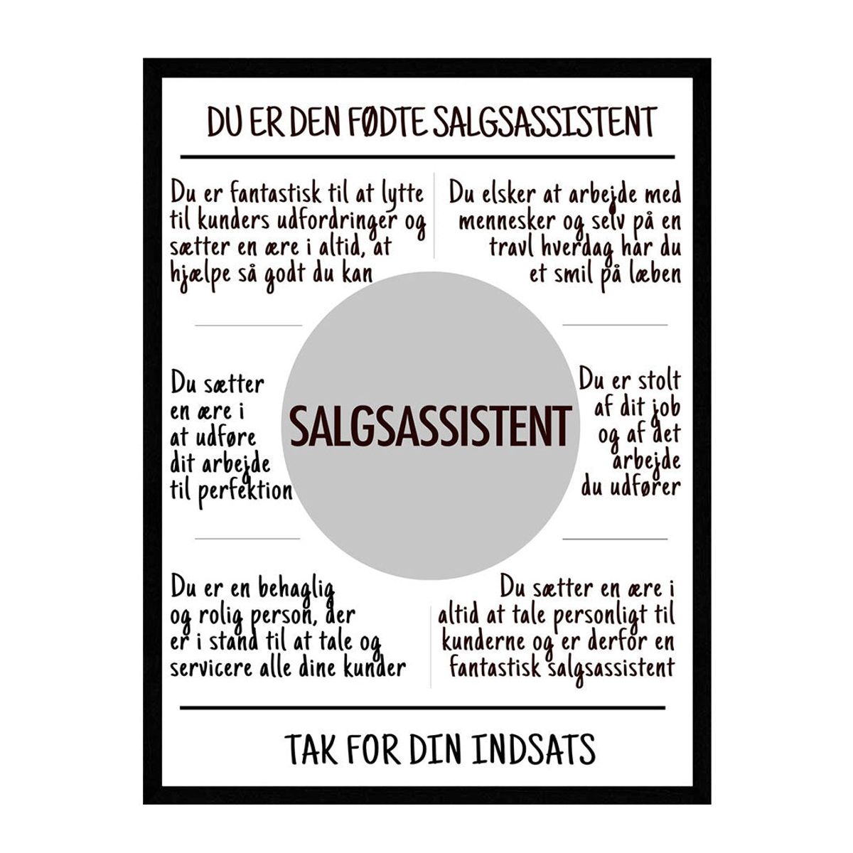 Salgsassistent plakat