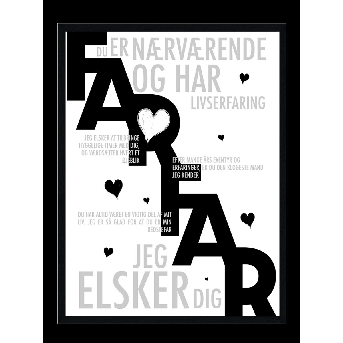 Farfar plakat - Personlig plakat