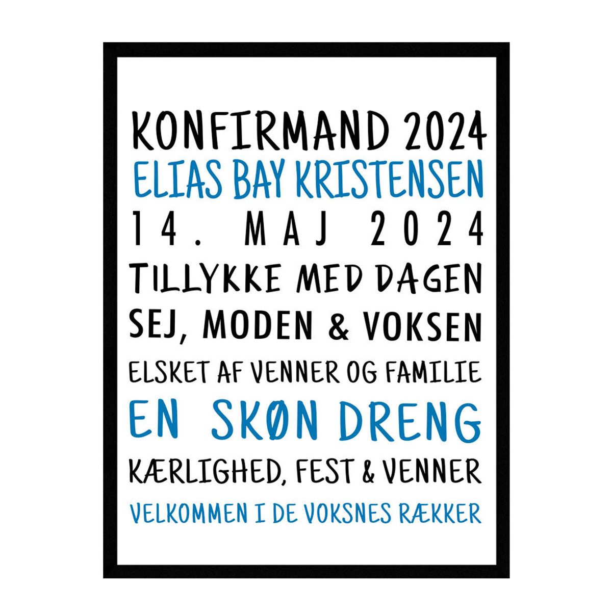 Konfirmand plakat dreng version