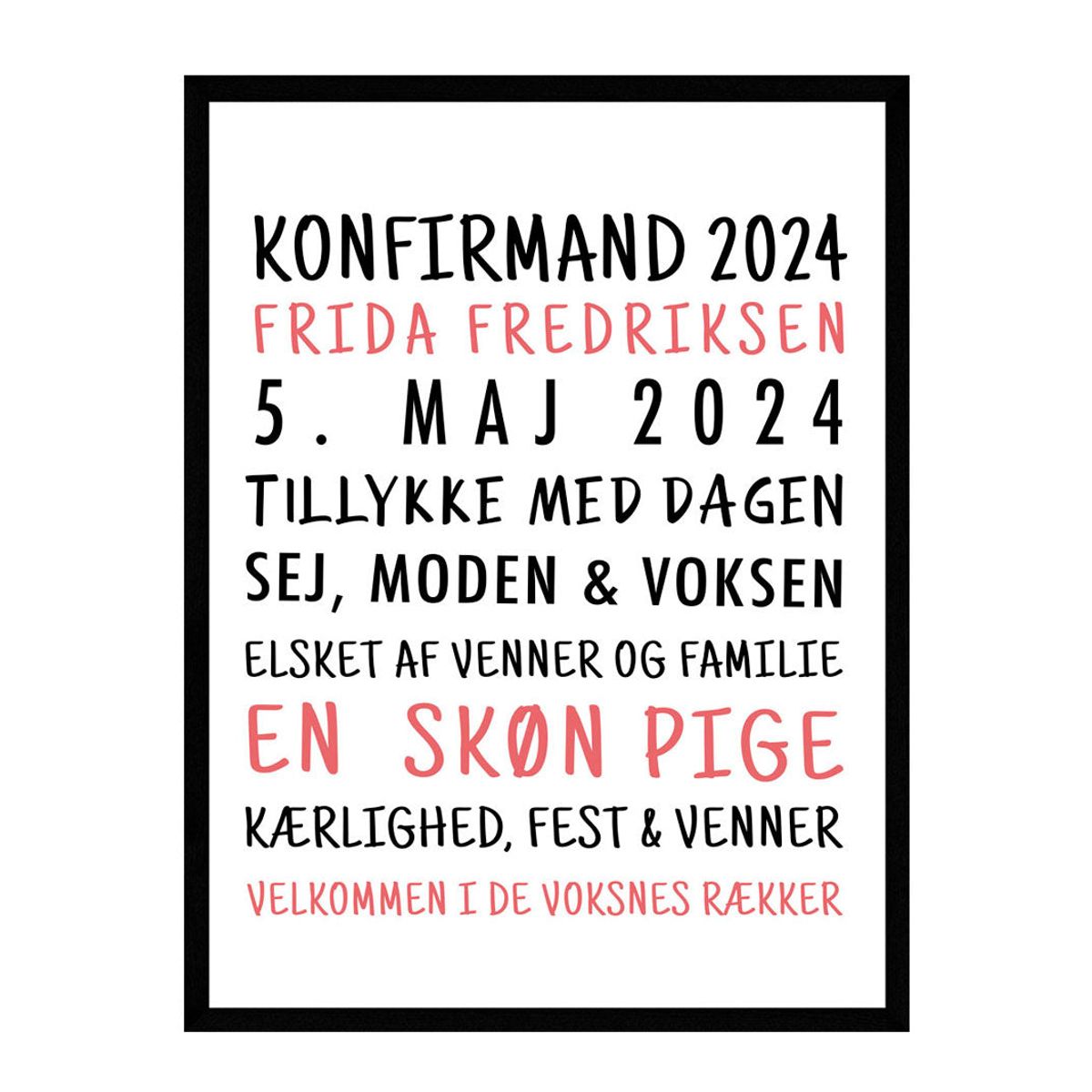 Konfirmand plakat pige version