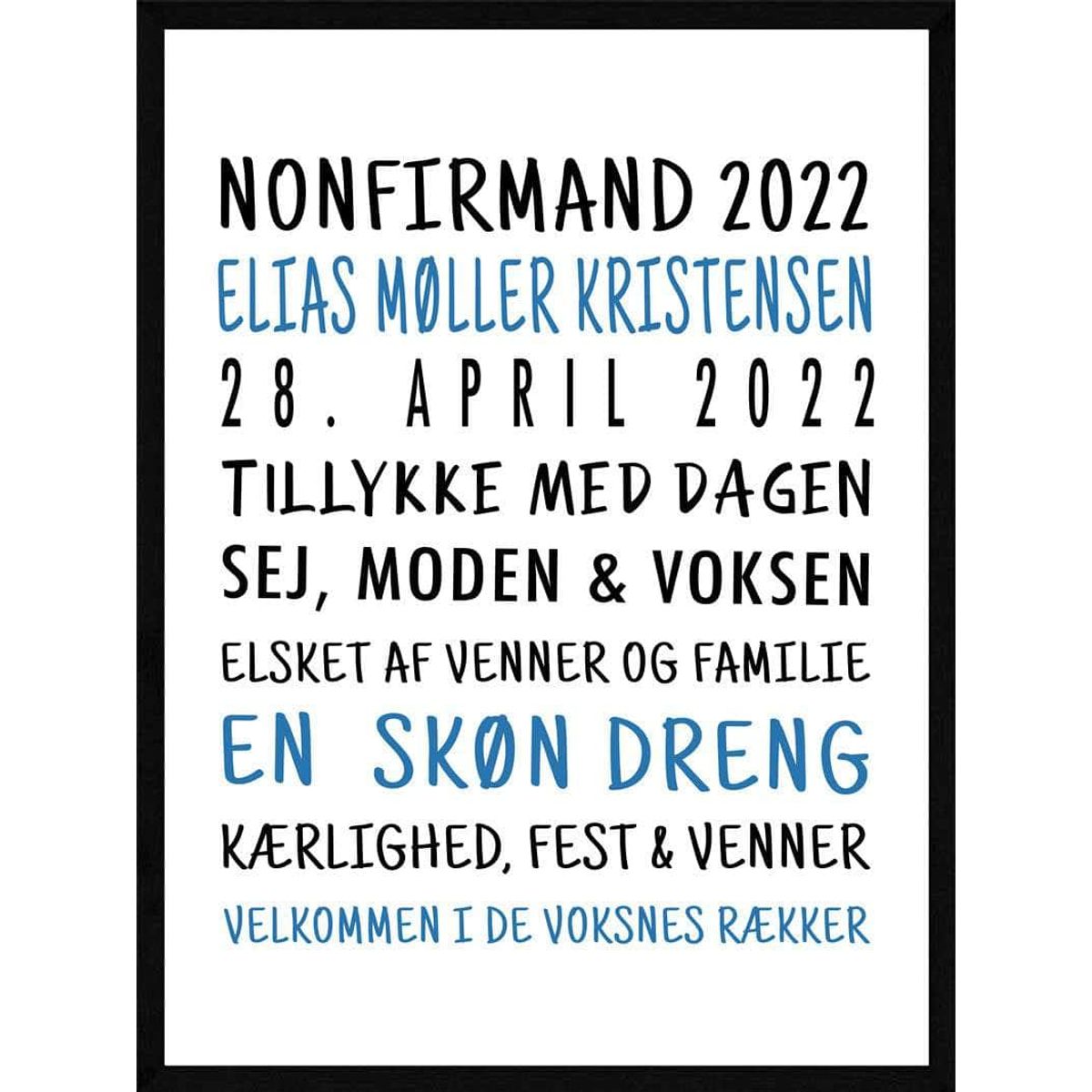 Nonfirmand plakat dreng version