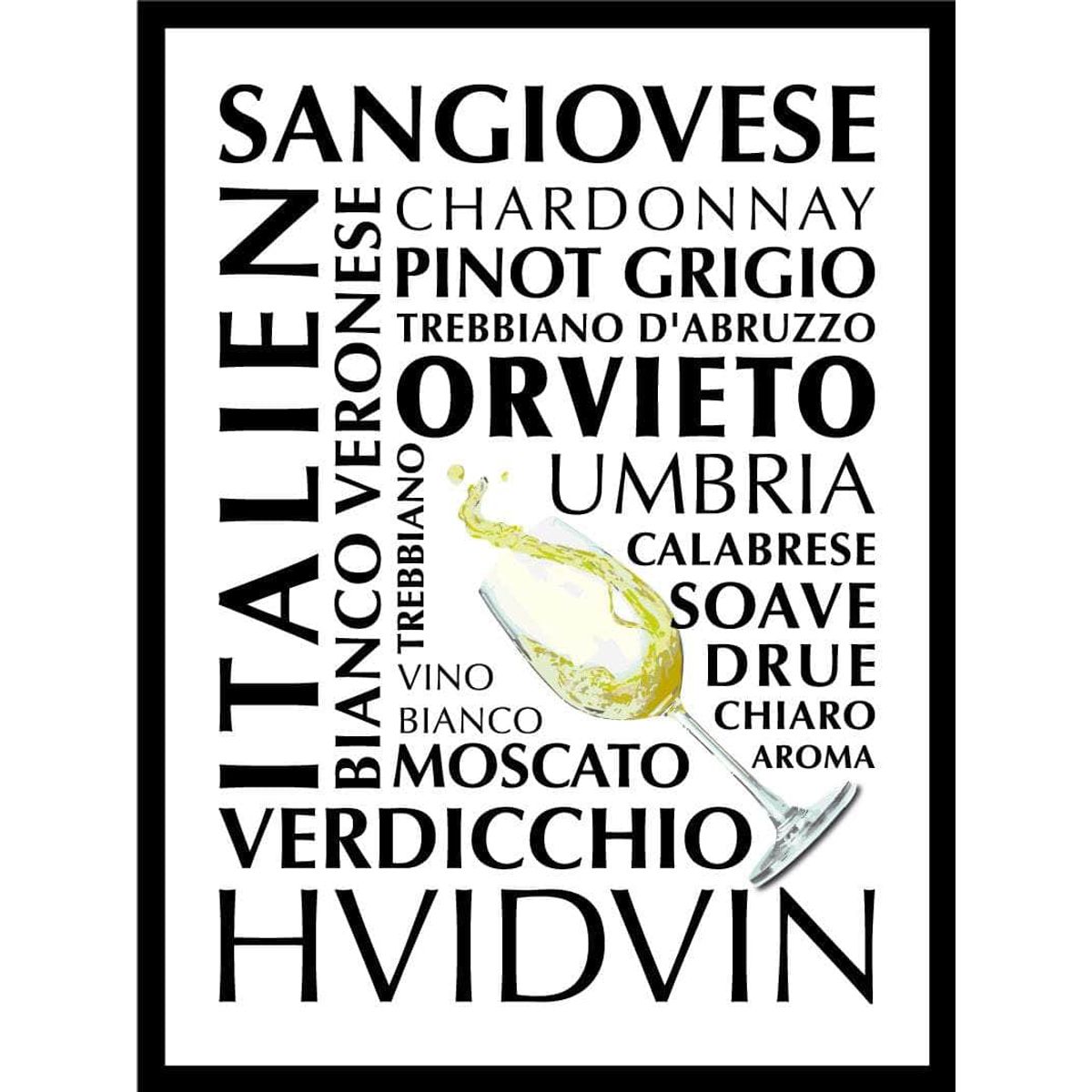 Hvidvin plakat Italien