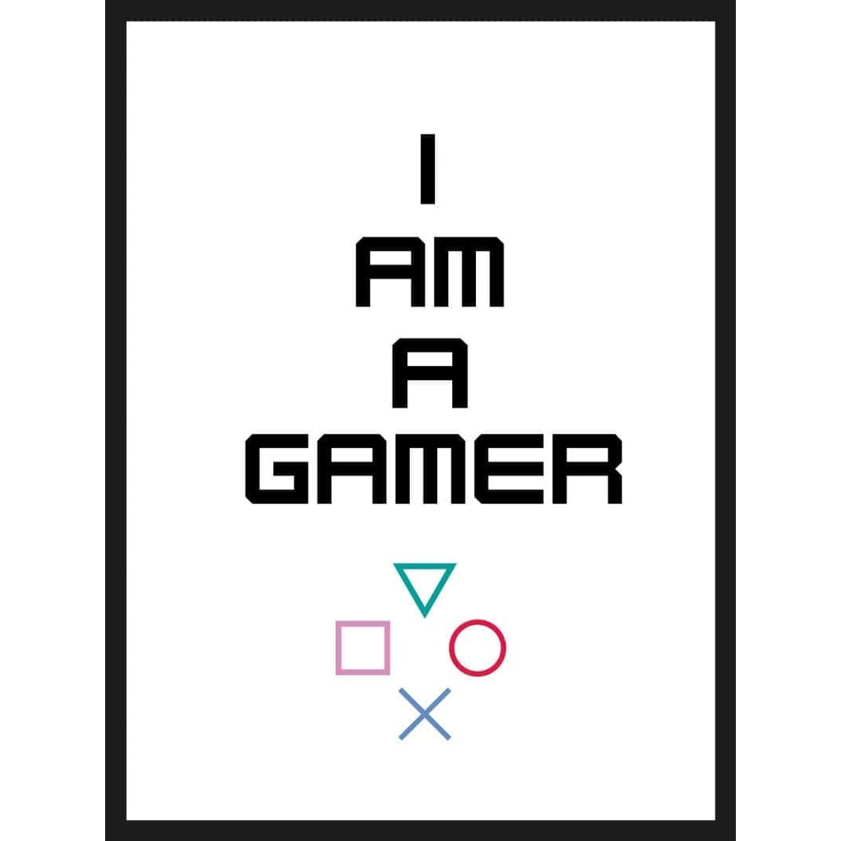 I am a gamer hvid - Gamer plakat