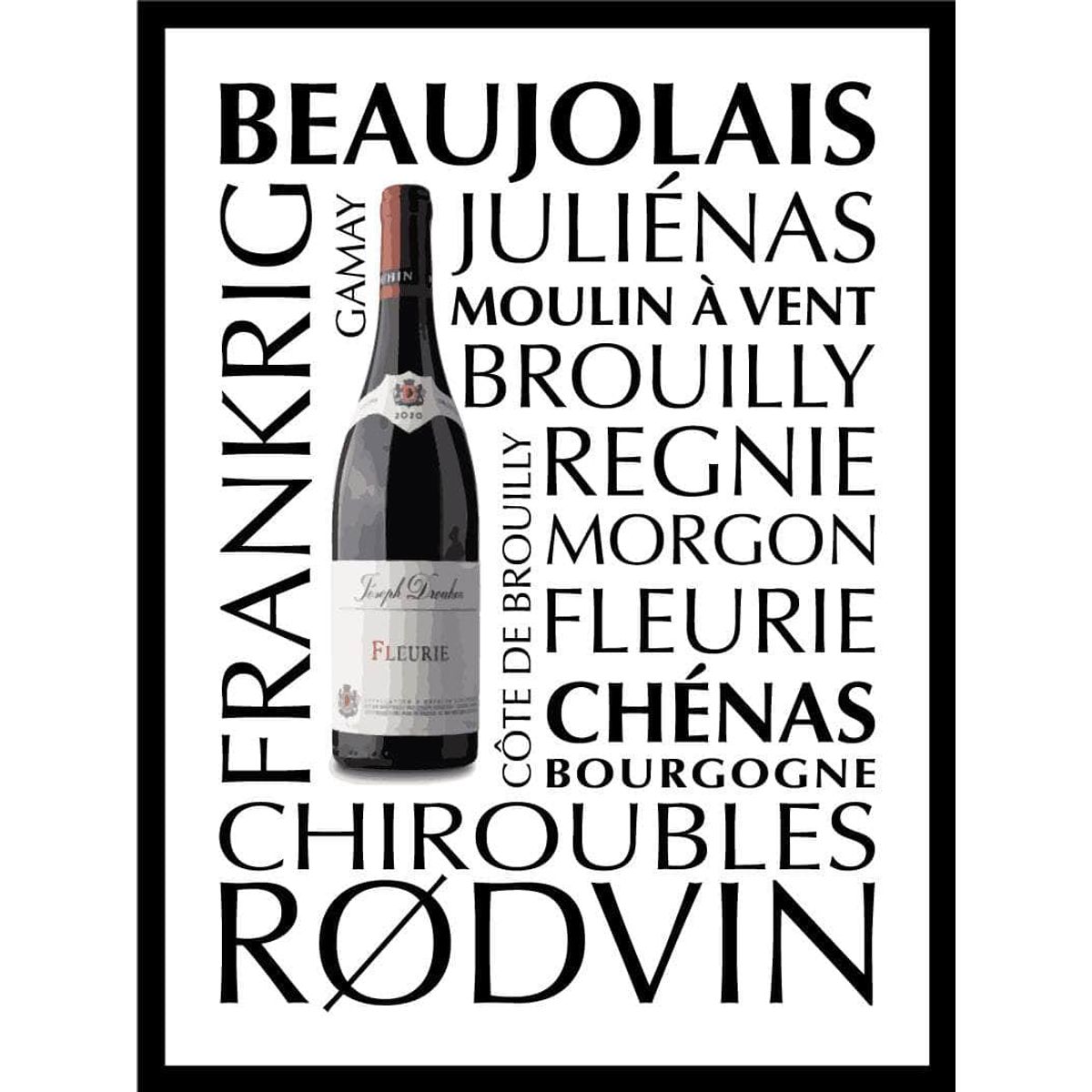 Rødvin plakat beaujolais