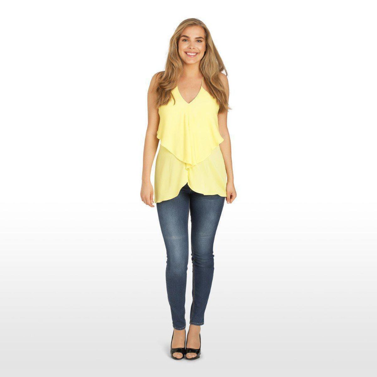 Hello Yellow top til gravide, gul - M - Medium