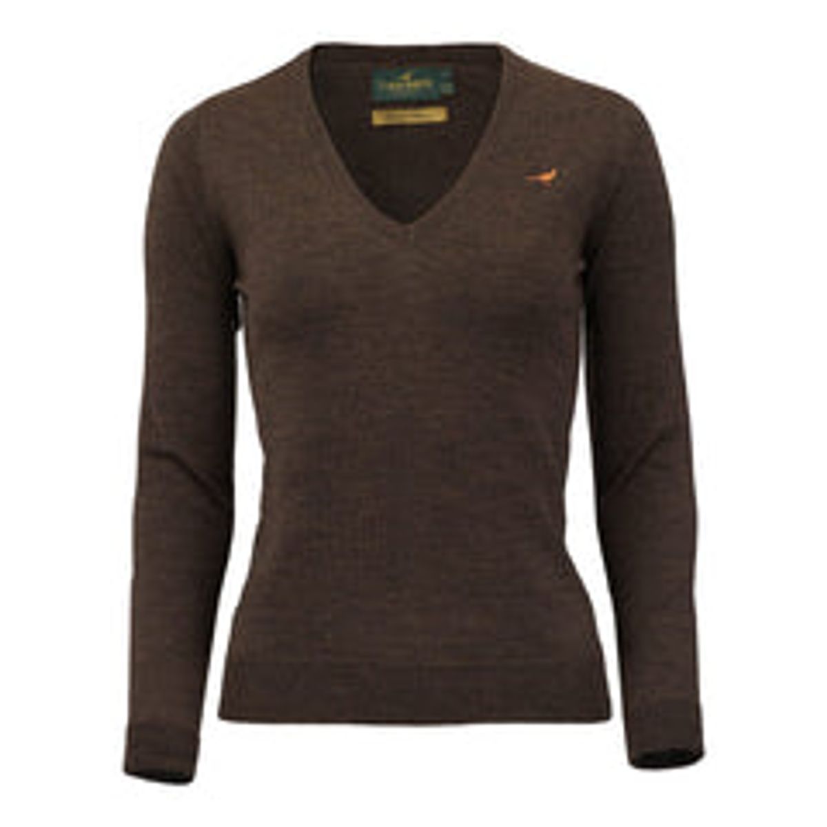 Camilla V-neck Merino Sweater - Brownie