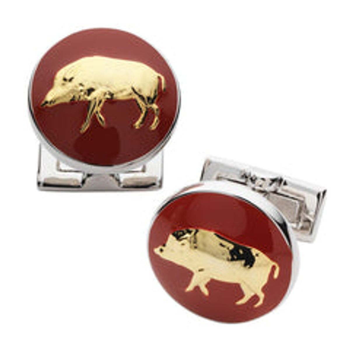 Laksen - Wild Boar Cufflinks - Blood Orange