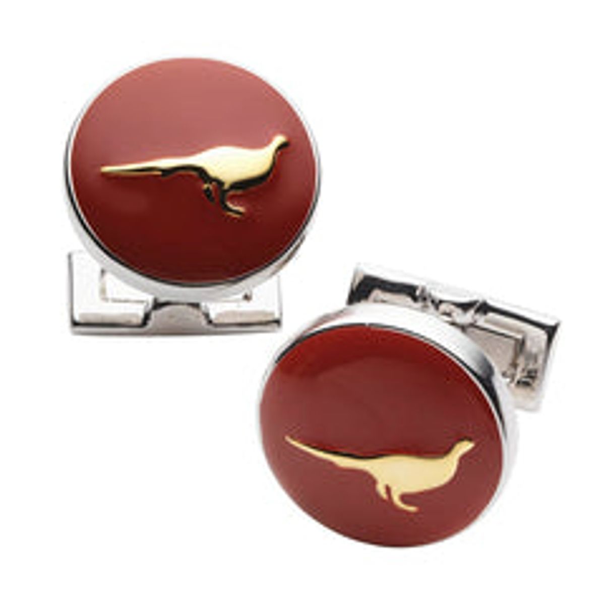 Laksen - Pheasant Cufflinks - Blood Orange