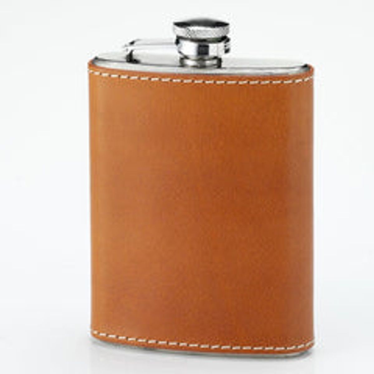 Laksen - Pocket Flask in Saddle Leather - Natural Oak