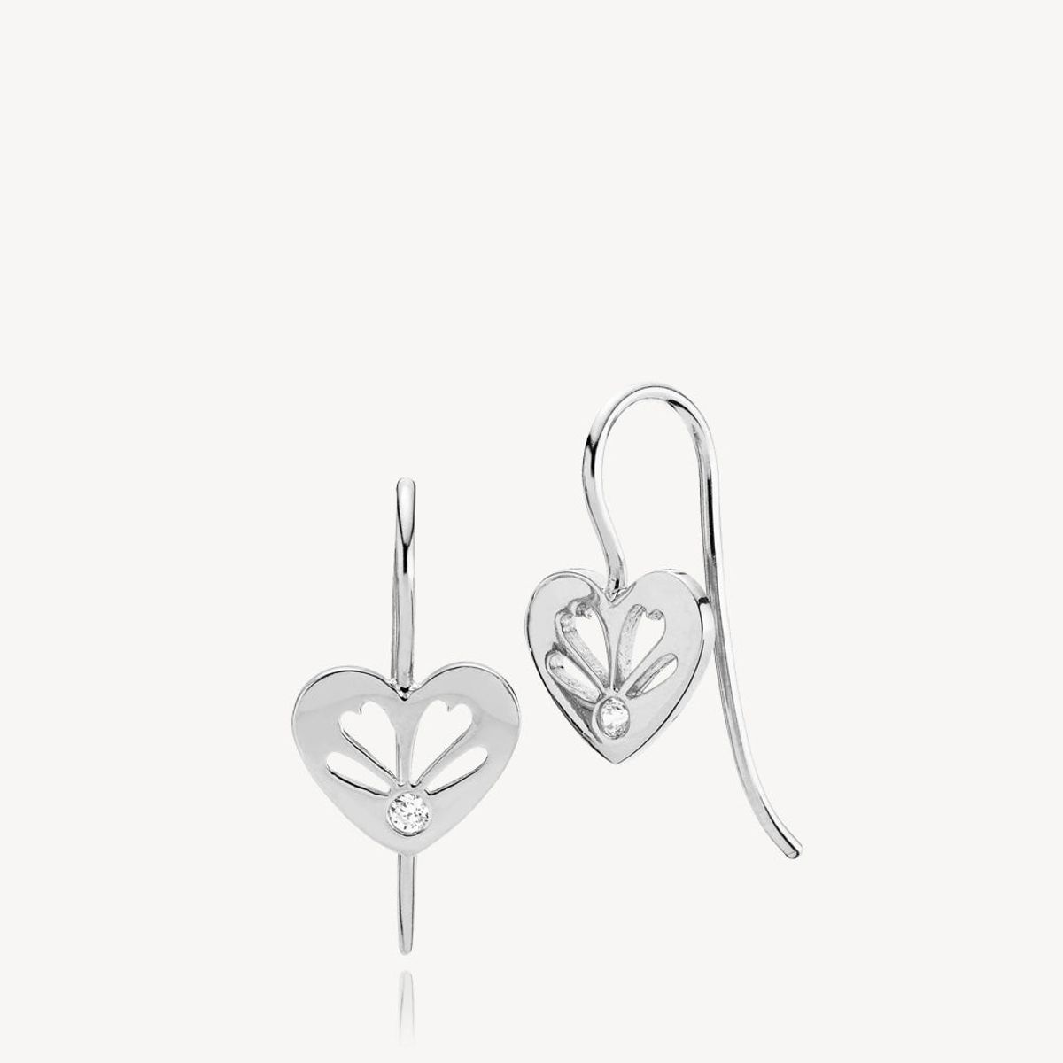 SWEETHEART - Earring hook. shiny silver-sweet