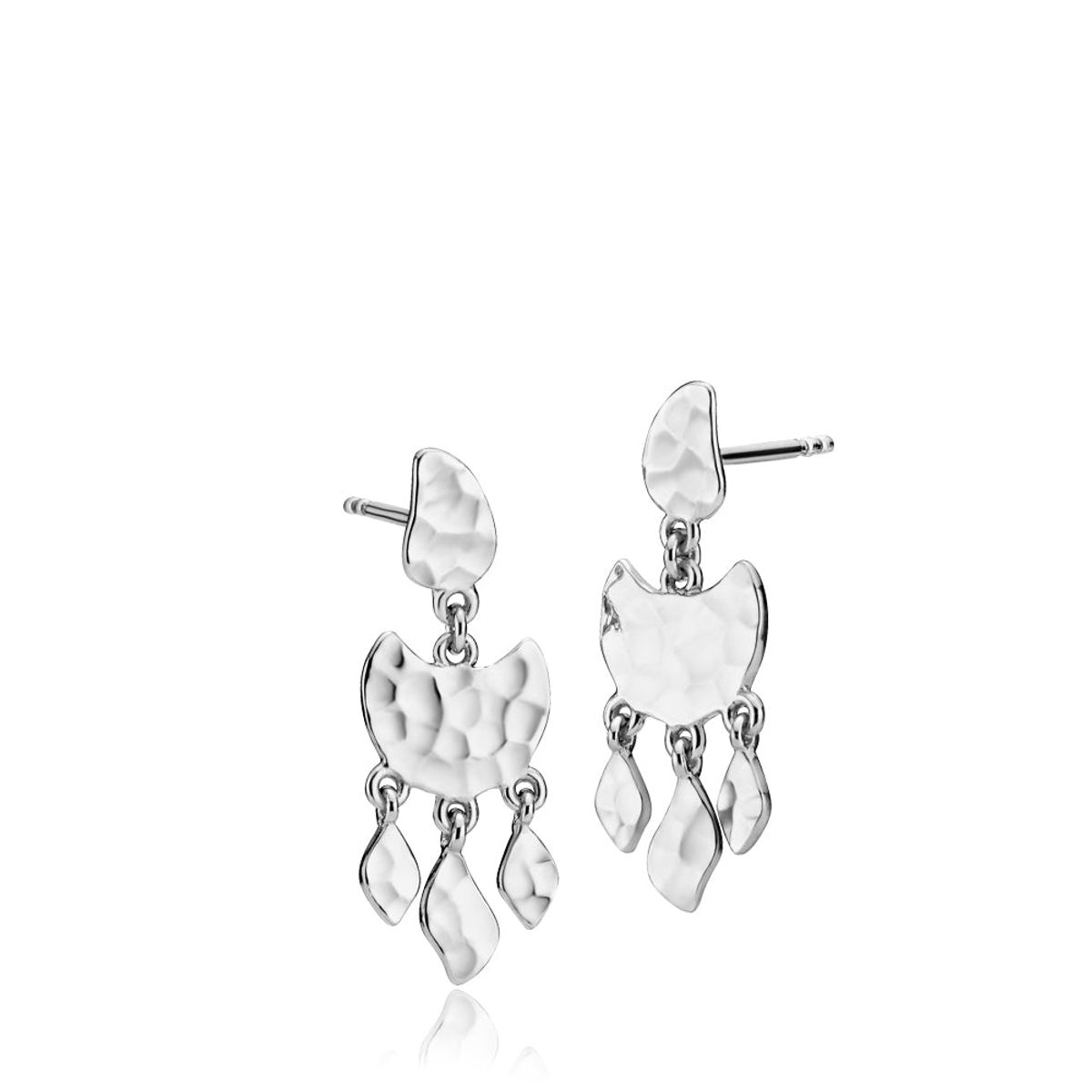 DREAM - Earring shiny rhodium pl. recycled silver - 1 par