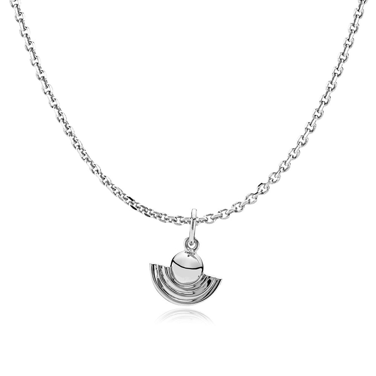 SOPHIE - Necklace shiny rhodium pl. recycled silver - 55