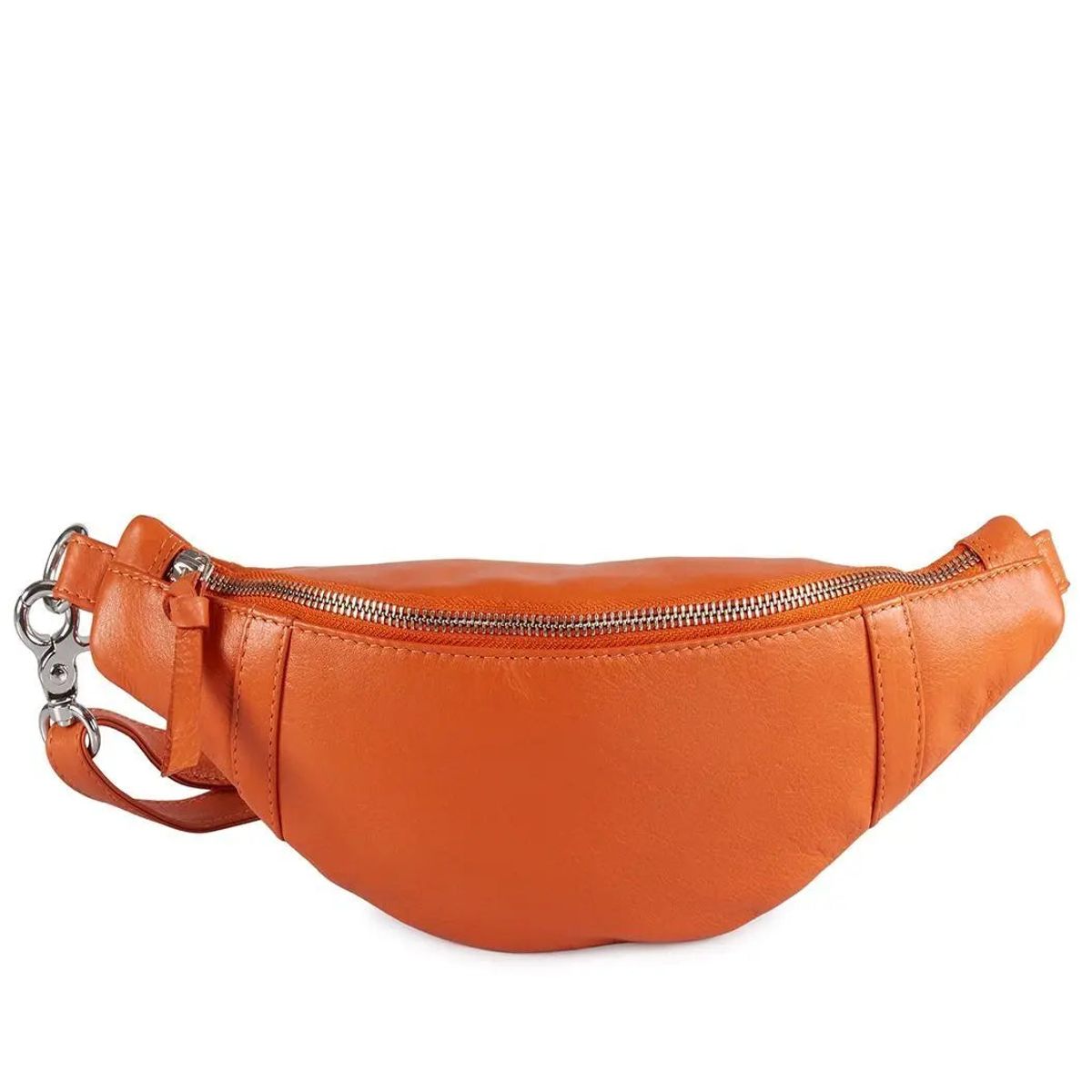 Style Ivory i orange (kun få stk. på lager). Mindre bumbag m. lynlås på front og bagside