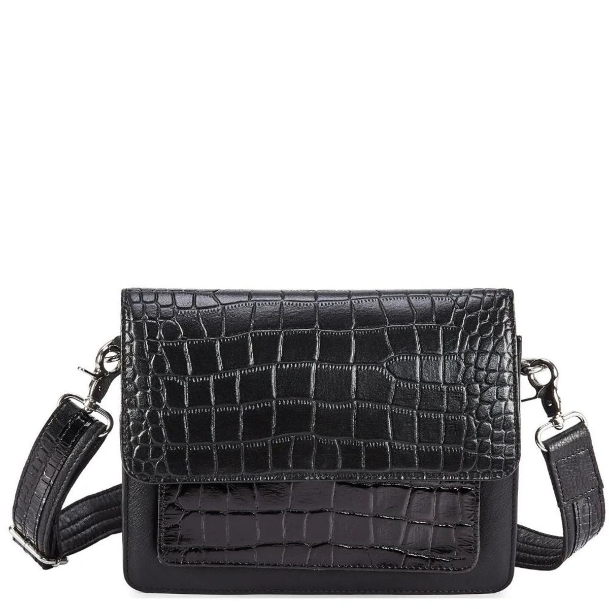 Style Juliet i sort. Fantastisk smuk crossbody skuldertaske / håndtaske / clutch