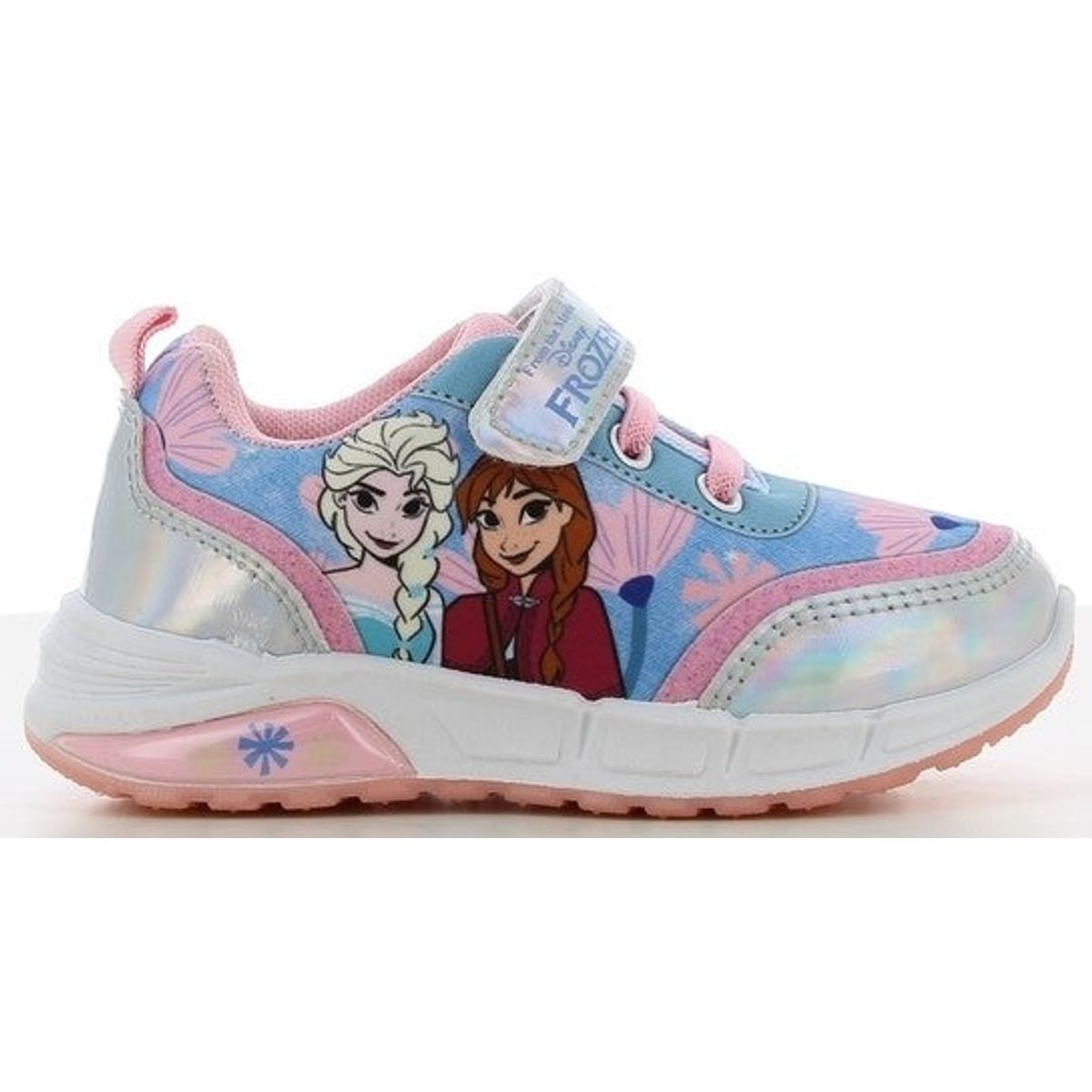 Disney - Frozen sneaker m/lys, 76-1049 - Blå/lyserød - 31