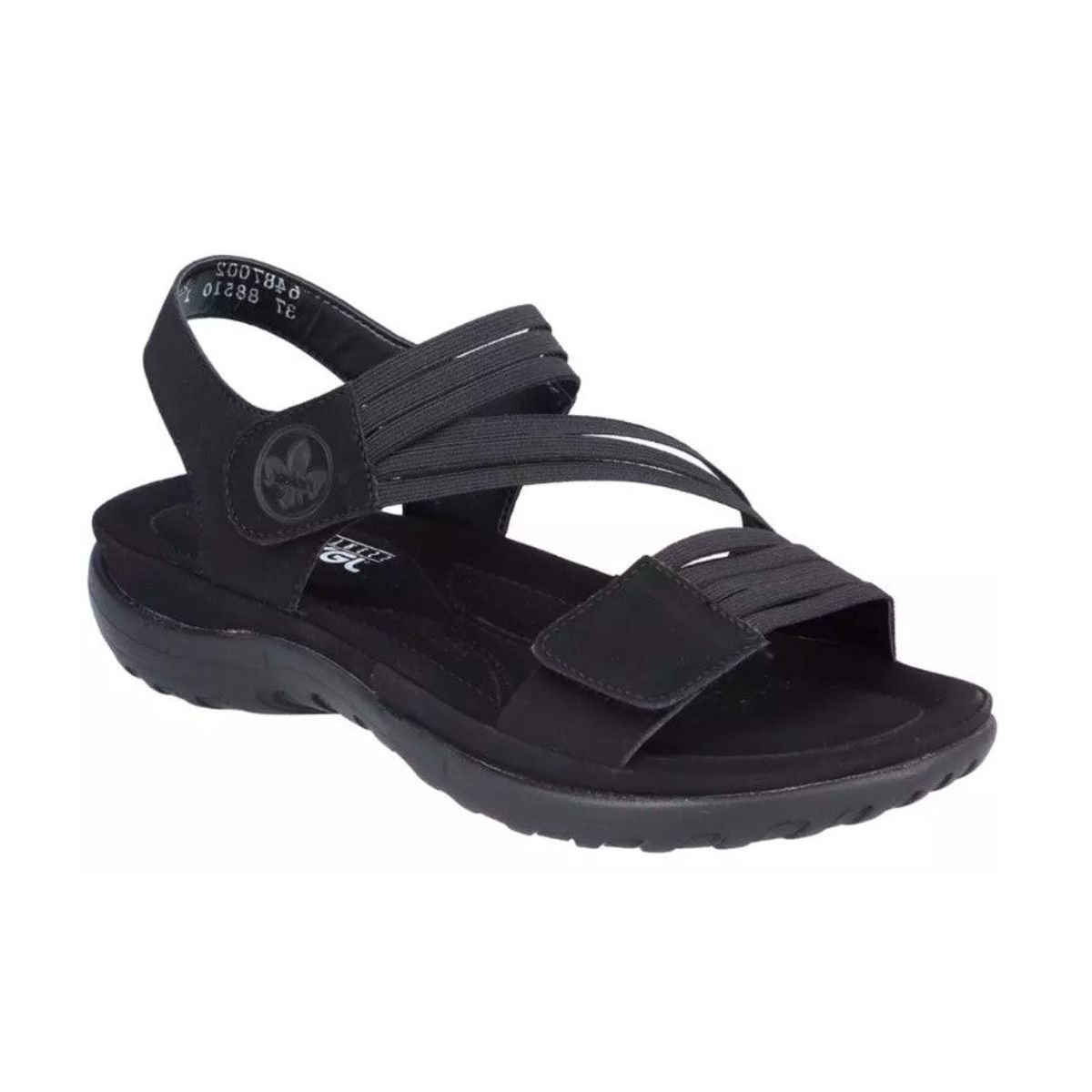 Rieker - Sandal med elastikremme, 42-0695 - Sort - 39