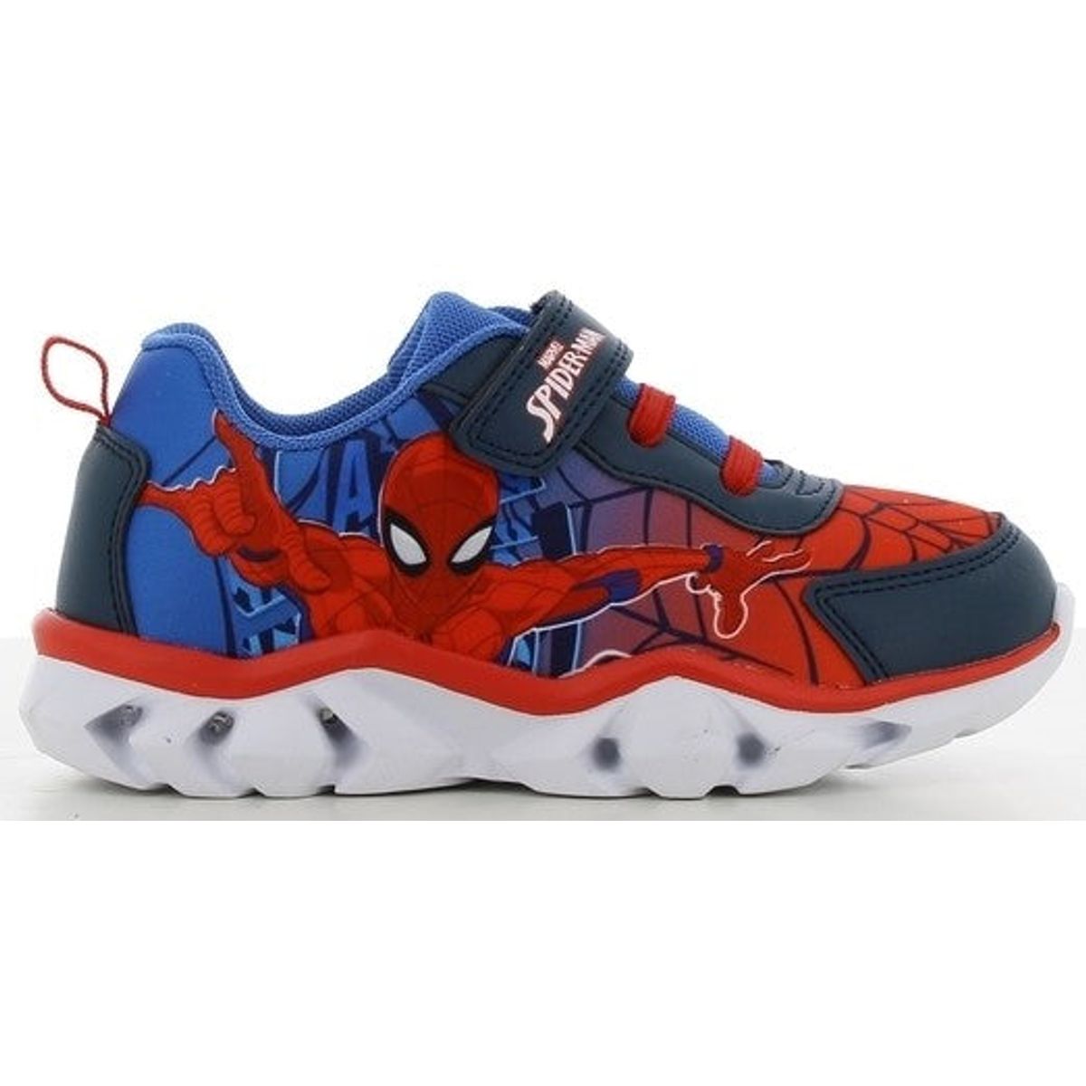 Marvel - Spiderman sneaker m/lys, 76-1050 - Rød/blå - 26