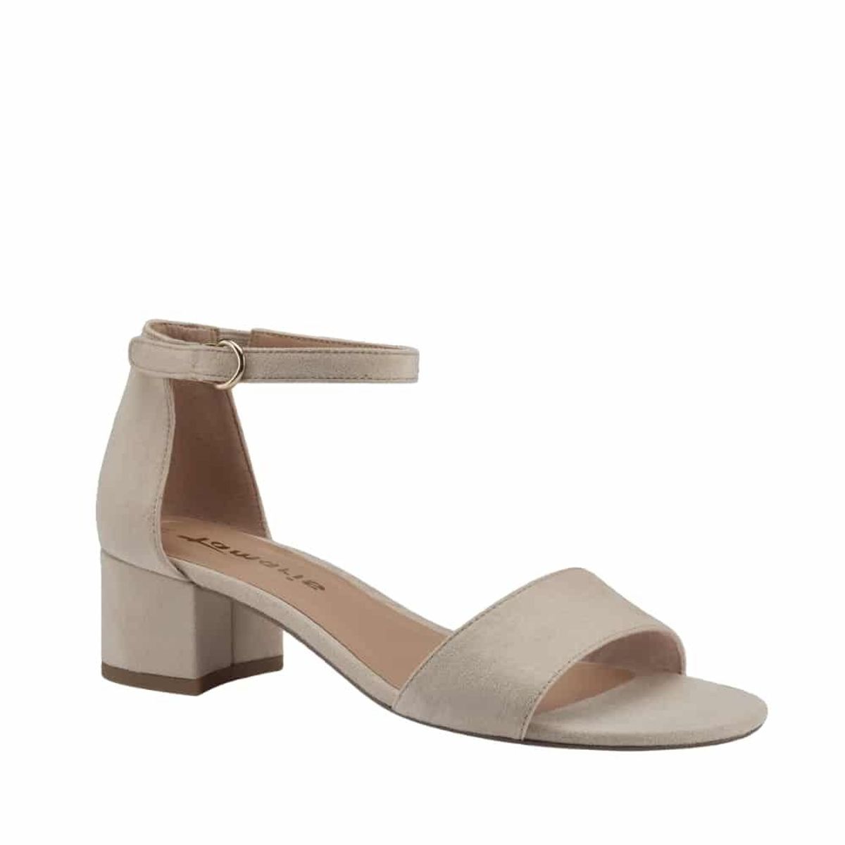 Tamaris - Sandal m/lille blokhæl, 42-0697 - Beige - 39