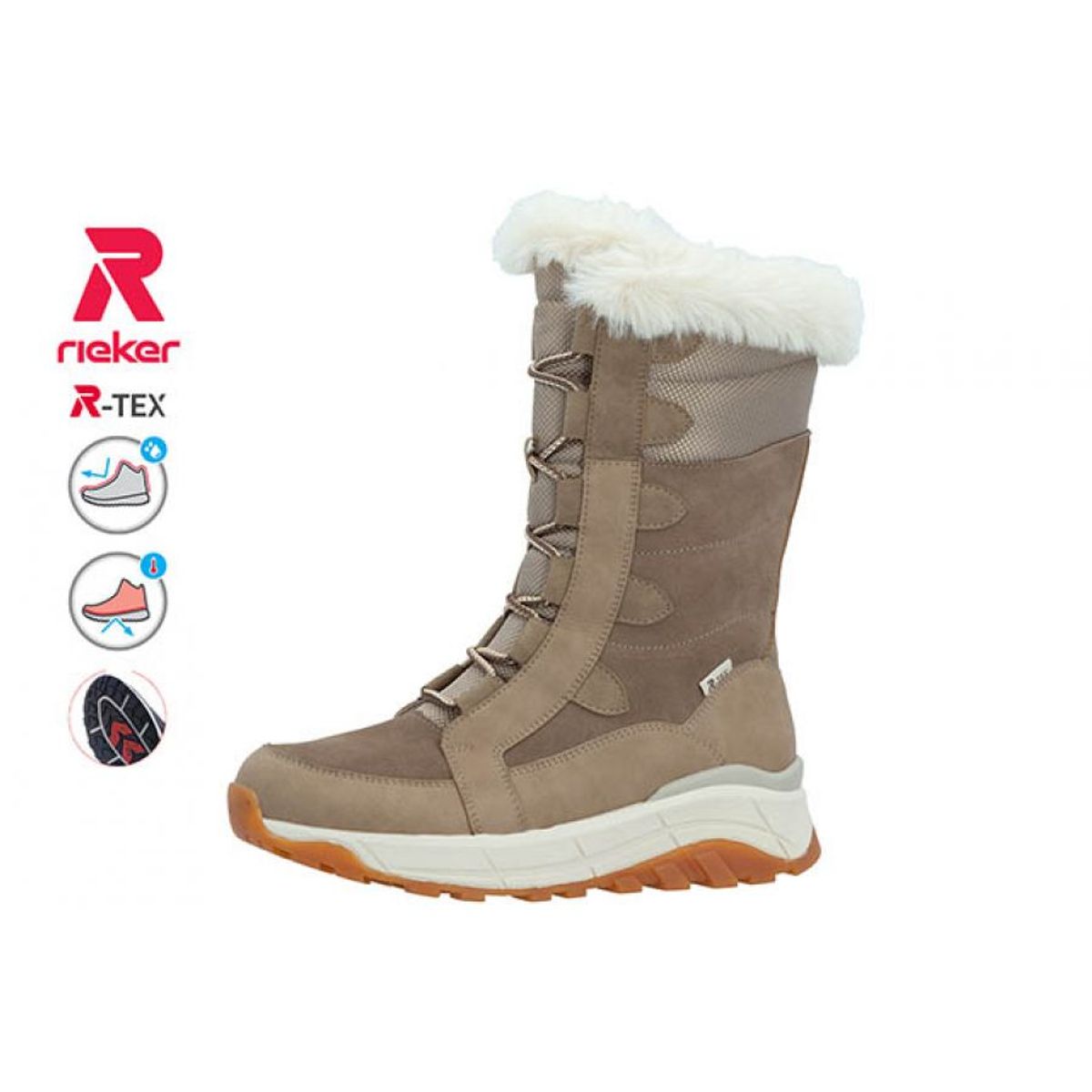 Rieker - Vinterstøvle - 52-0954 - Beige - 41