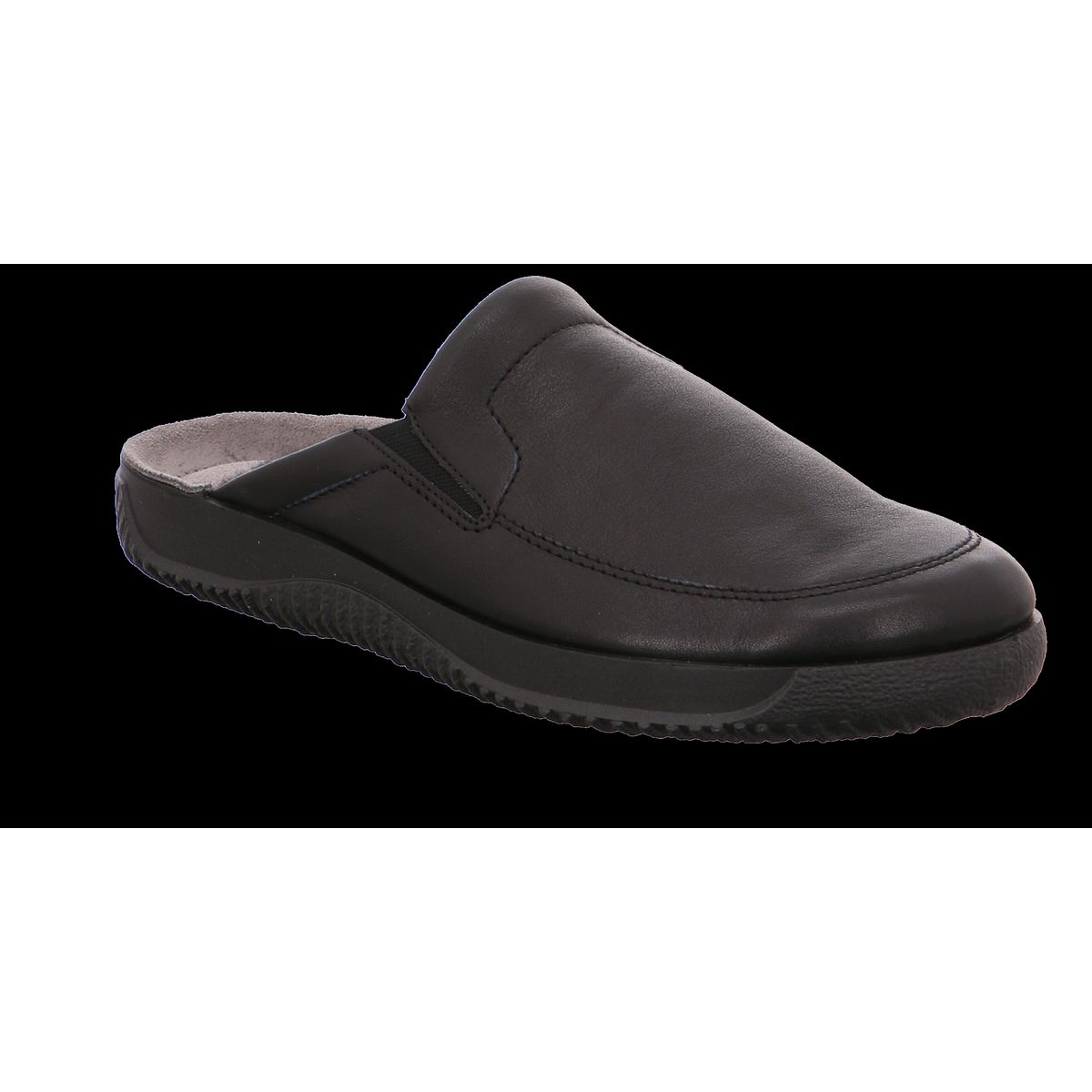 Rohde - Herre slippers i skind - 60-0149 - Sort - 45