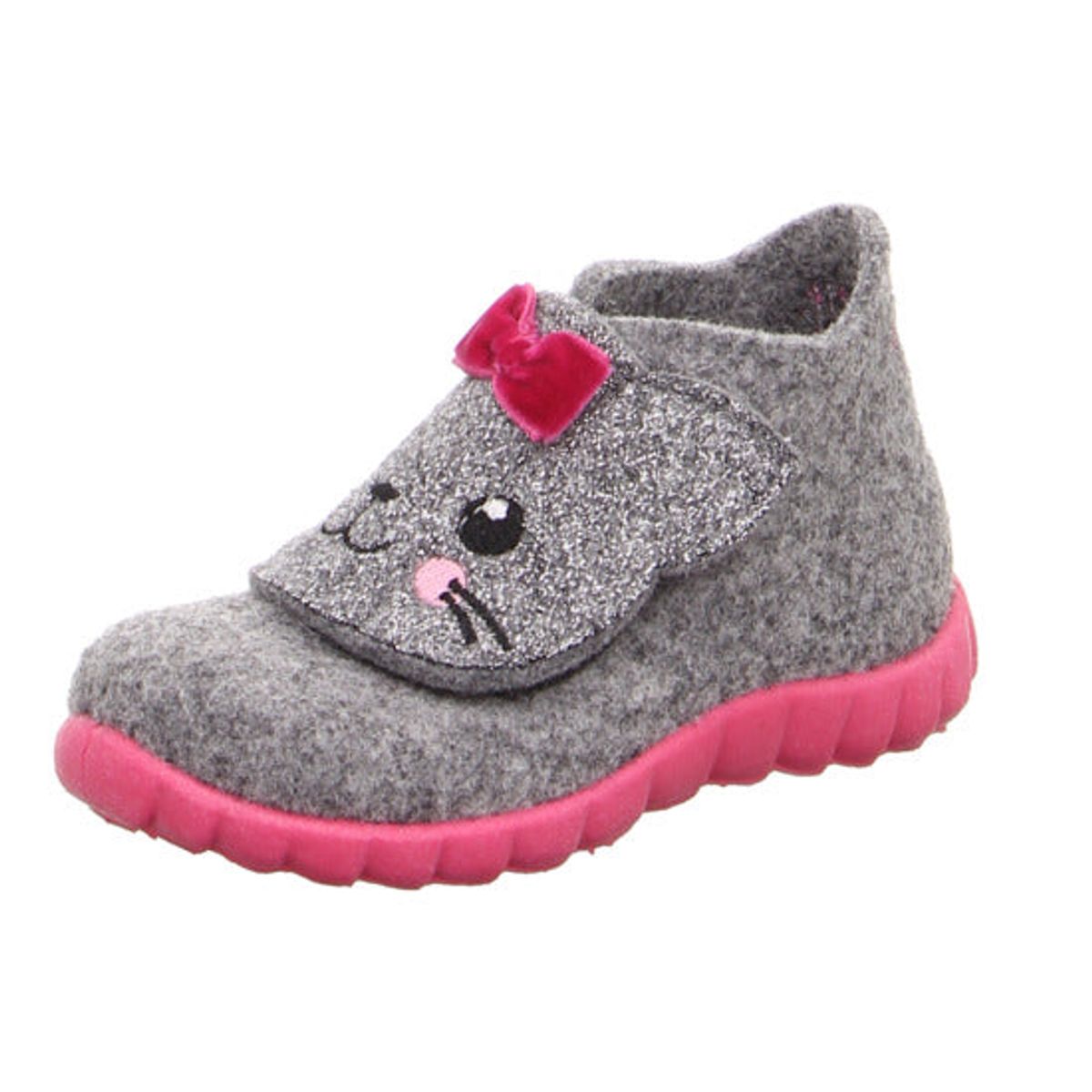 Superfit - Happy Hjemmesko, 66-0094 - Pink/Grey Cat - 25