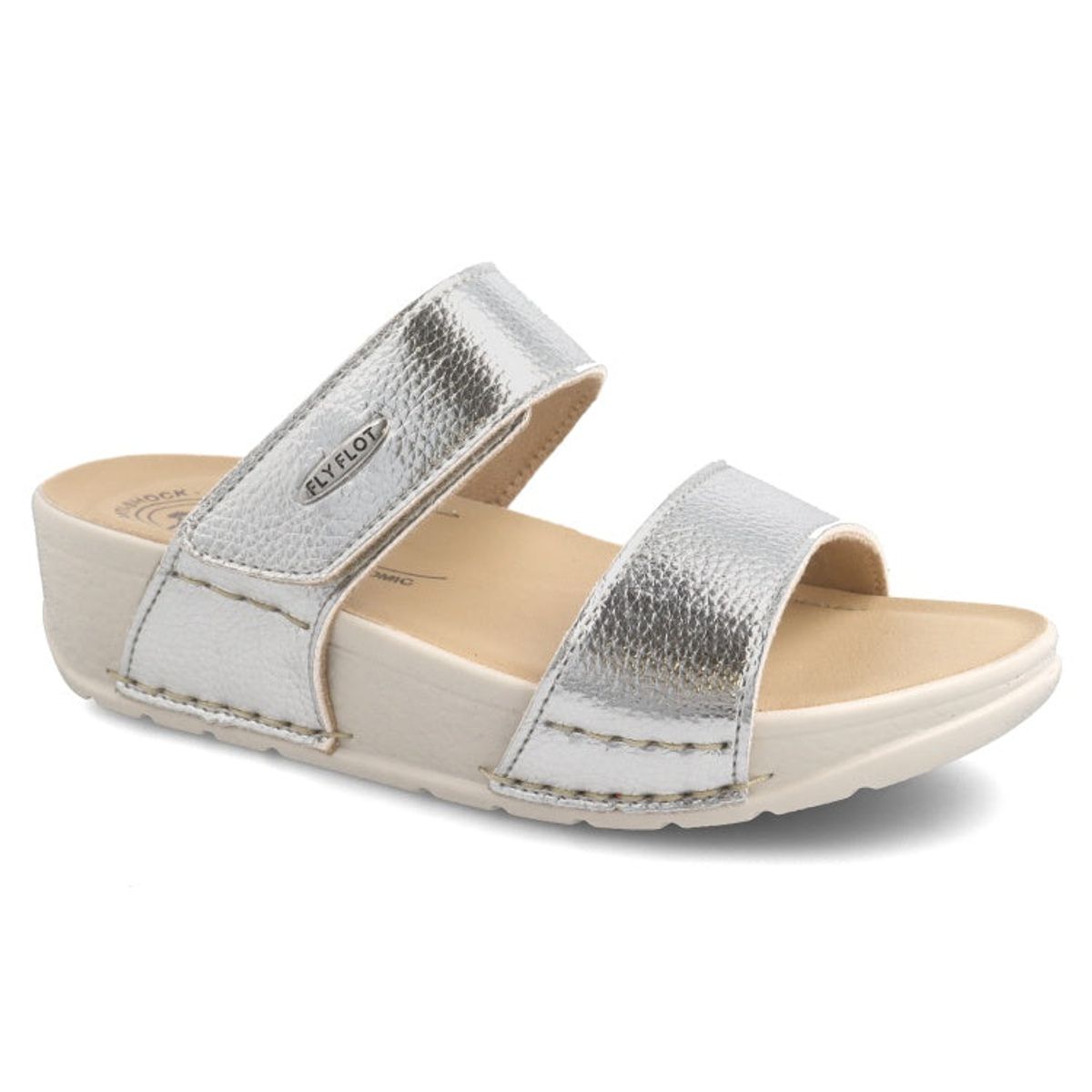 Fly Flot - Slipper m/velcro, 44-0357 - Sølv - 40