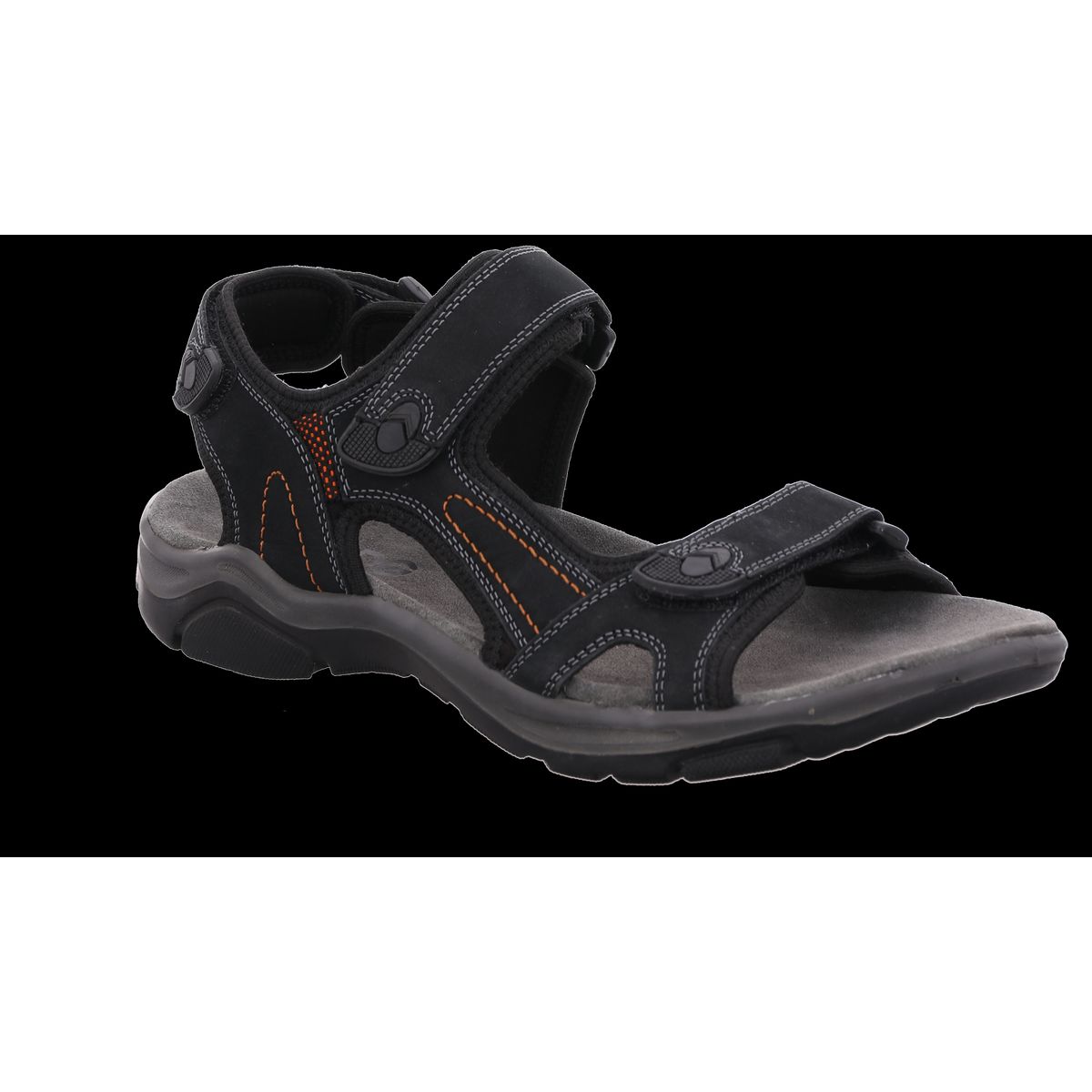 Rohde - Herre sandal m/velcro, 46-0191 - Sort - 44