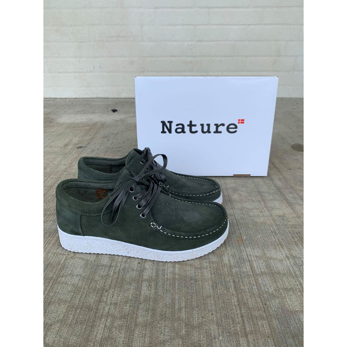 Nature Footwear, Anna med gummisål - Bottle Green - 37