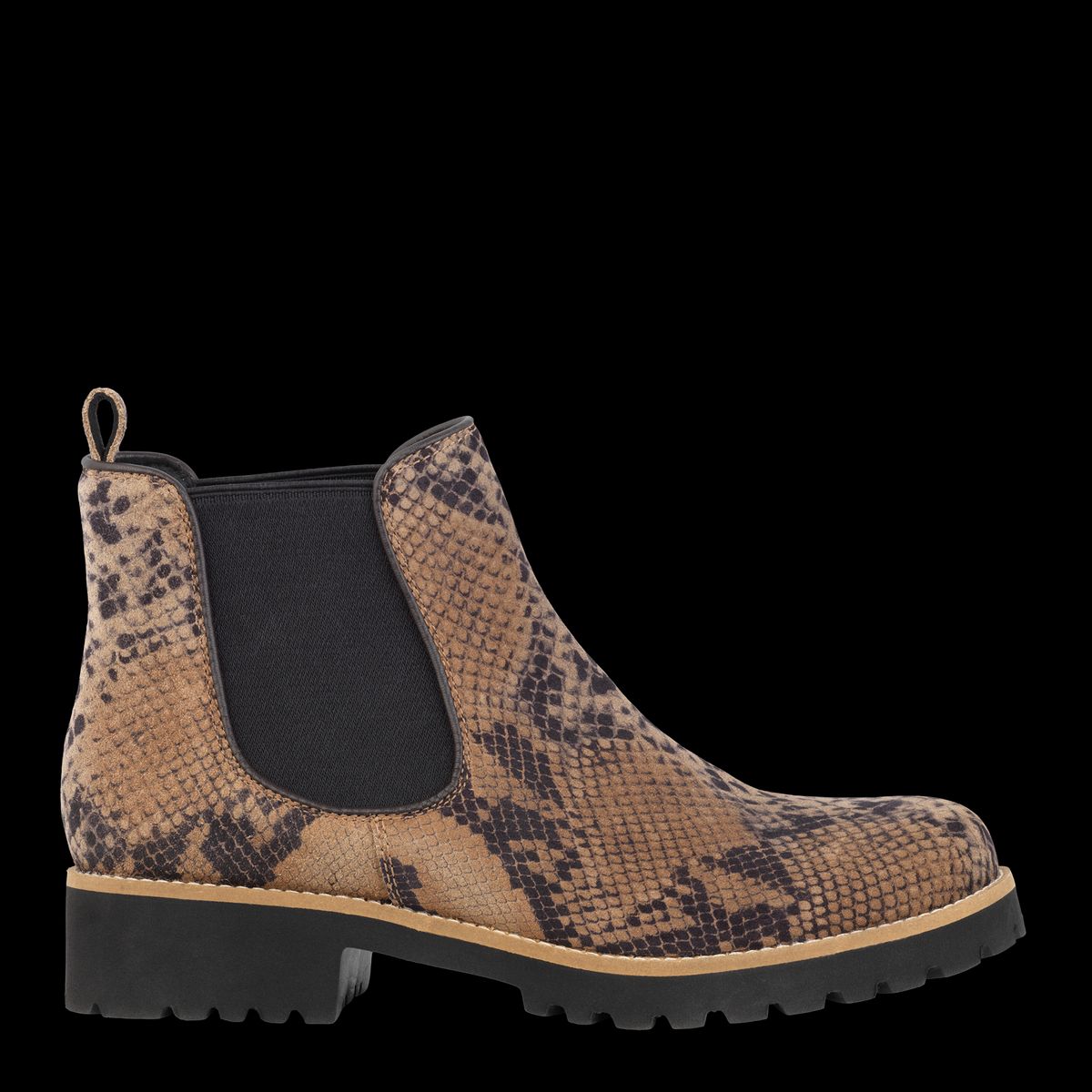 Green Comfort, Strike Chelsea Boot - Slangeprint - 40