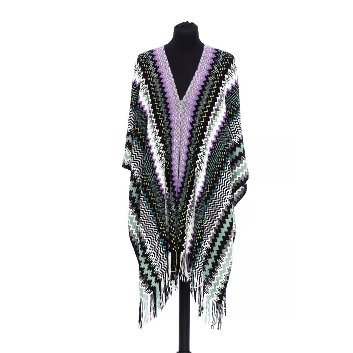 Missoni Chic Geometric Fantasy Fringed Poncho