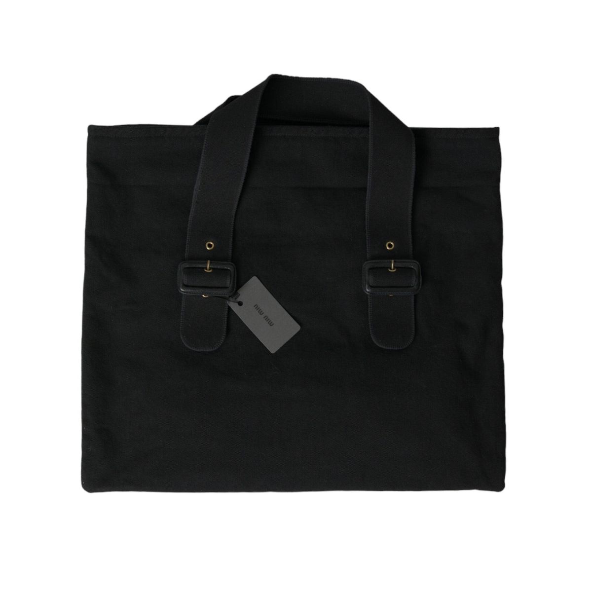 Miu Miu Chic Black Denim Tote for Everyday Elegance